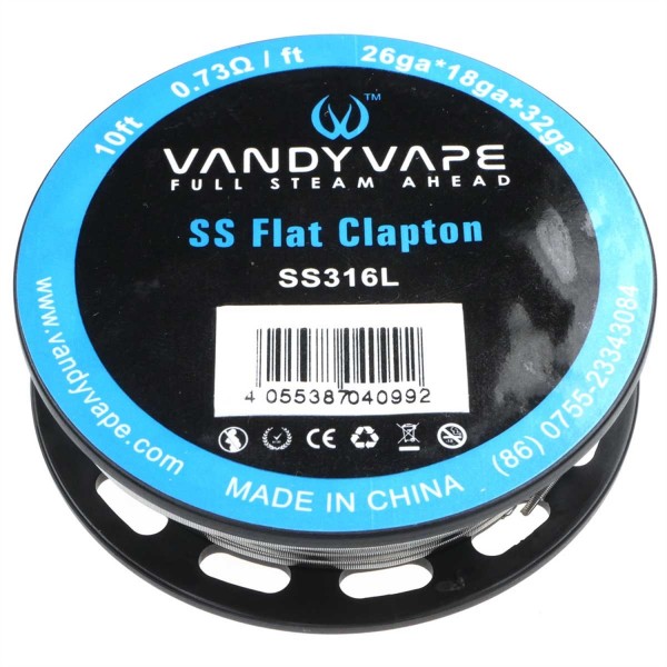 VANDY VAPE SS316L FLAT CLAPTON WIRE 